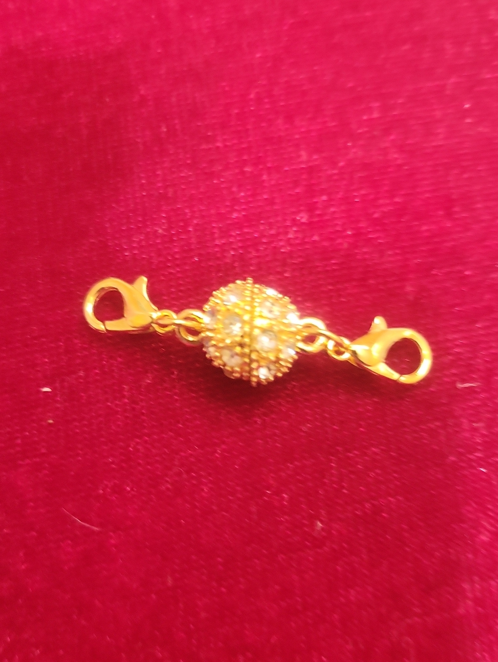 NWOT Gold-Tone Pavé Sphere Connector/Extender For Necklace Or Bracelet